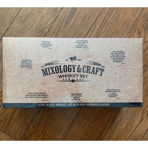 Mixology & Craft Whiskey Set ~ 13 pcs. Kit ~ w/ 2 Old Fashion Glasses ~ New - Picture 14 of 16